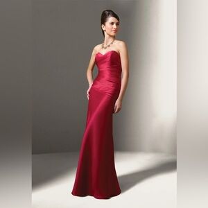 Alfred Angelo Strapless Tea Rose Gown Style 7041